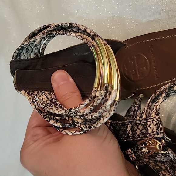 Tory Burch Mignon Rings Sandals Women's Size 10 But Fits Like A 9.5 - Picture 6 of 14